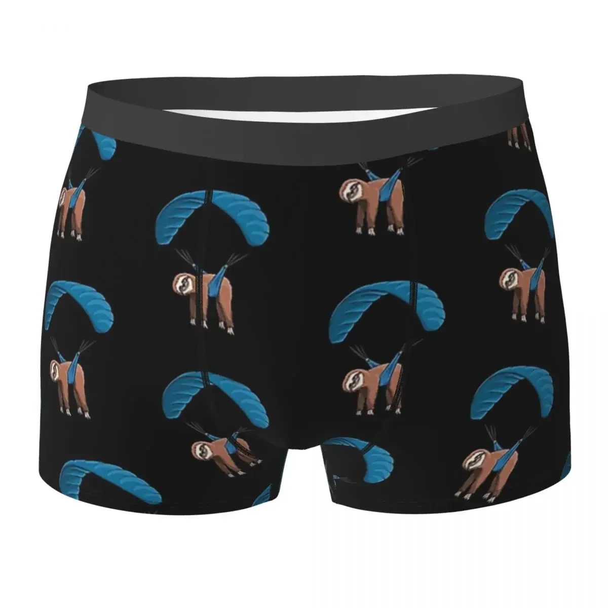 Boxer Underpants Shorts Paragliding Flying Sloth Sunglasses Skydiver Paraglider Panties Men's Breathable Underwear for Homme Man