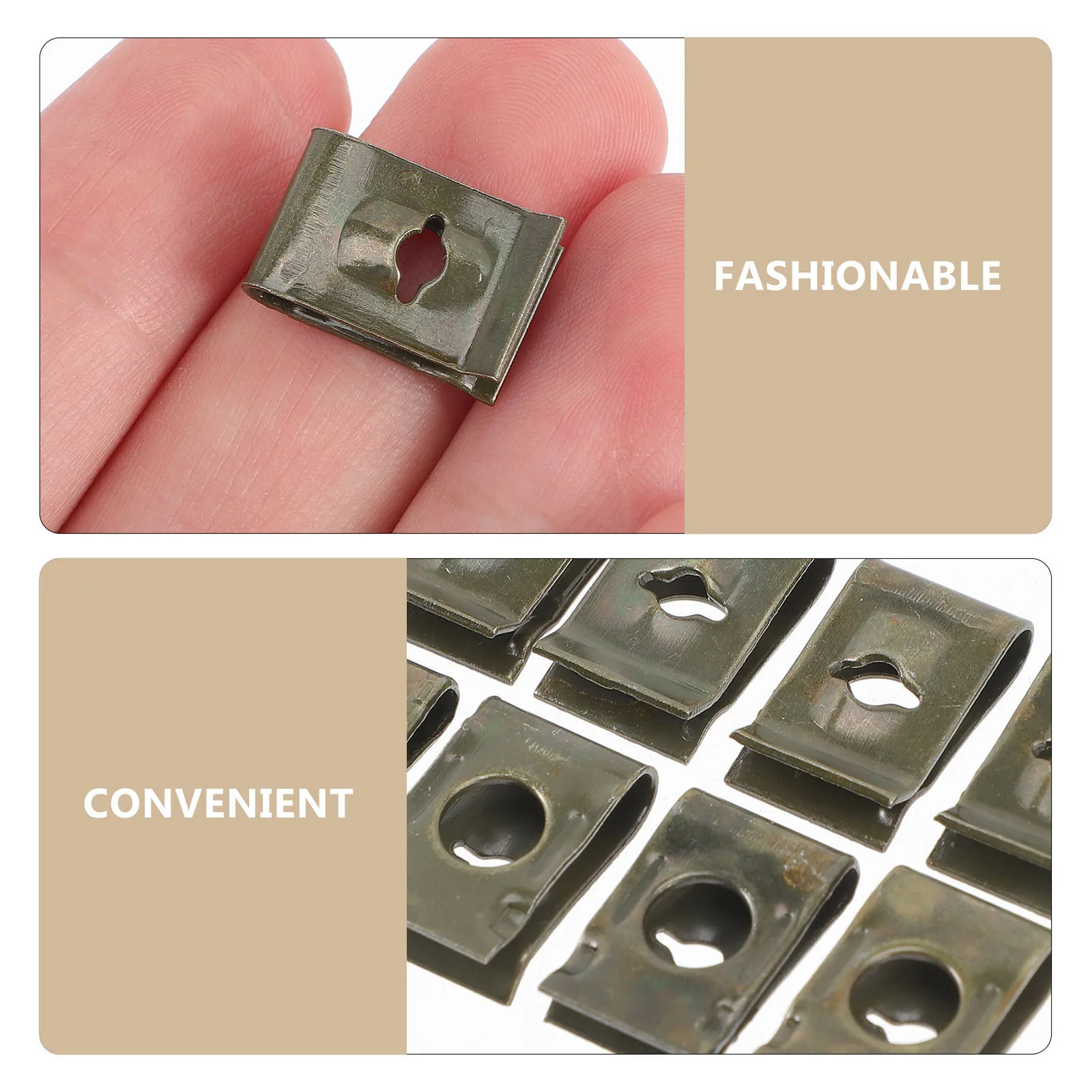 

100 Pairs Self Tapping Screw Clamps Stainless Steel Wire Clips Fence Mounting Tools Heavy Duty Cable Fixing Electric