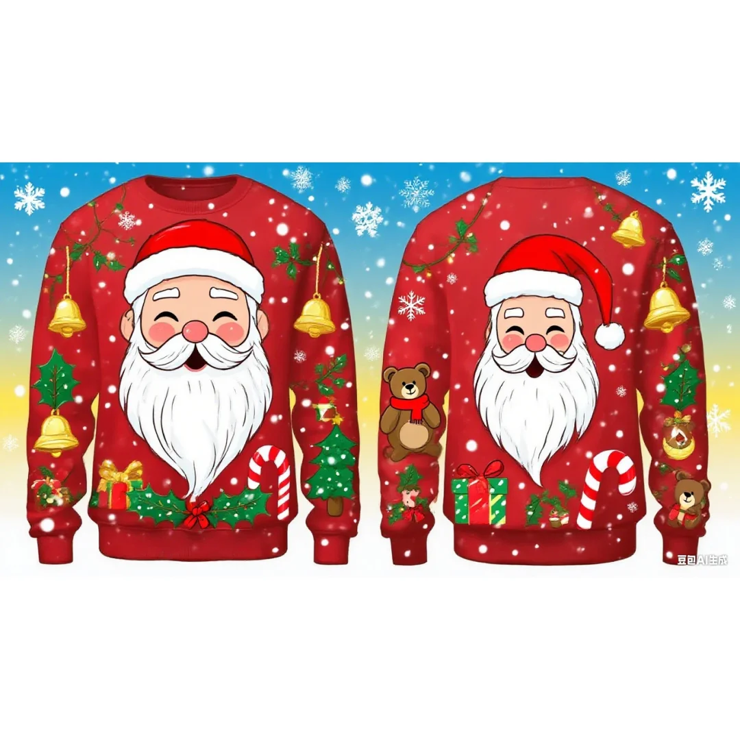 Christmas Santa Claus Graphic hoodie 3d Print Autumn Fashion Sweatshirts Y2k Children's Hoodies Men's And Women's Sweatshirt