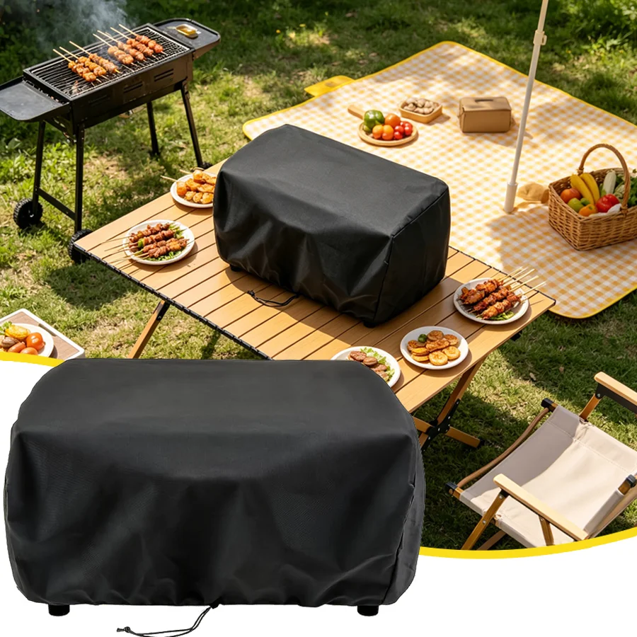 غطاء حماية أسود للفرن مع حبل ق - مراجعة Outdoor Furniture Black وسعره