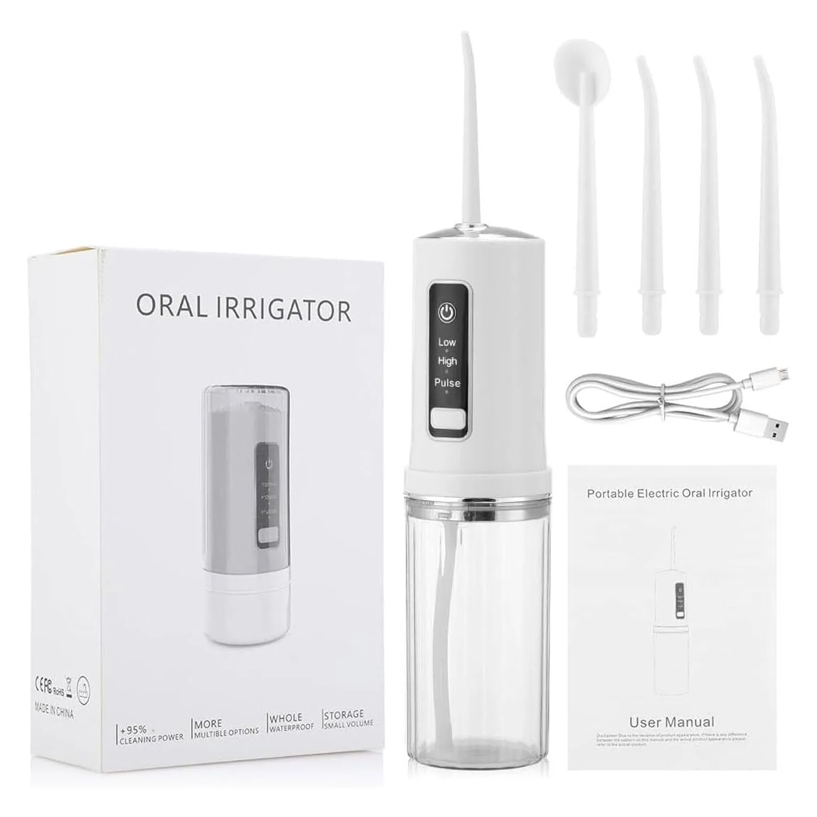 

Powerful Electric Dental Irrigator Water Flosser Wireless Rechargeable Ipx7 Oral Waterpick Floss Irigator Device For Teeth Mouth