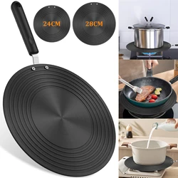 Induction Adapter Plate Double Sided Heat Diffuser Plate with Handle Non Slip Heat Conduction Plate Aluminium Alloy Heat