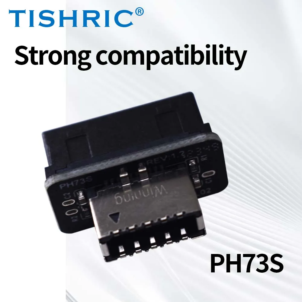 TISHRIC USB3.0 19Pin 20Pin إلى TYPE-E محول الهيكل اللوحة الأم TYPE-C المقبس USN3.1 PH73S ما يصل إلى 10Gbps نوع E لوح تمديد