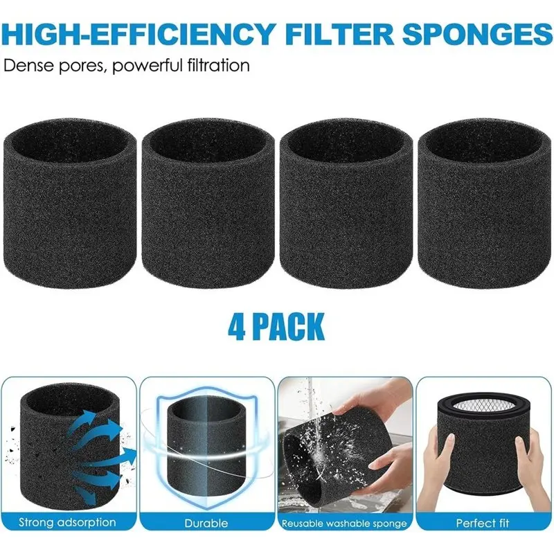 Filtre à cartouche de remplacement efficace pour aspirateur Shop Vac Type AA - 90398 compatible avec les modèles 90398/118692, accessoires pour aspirateur sec/humide