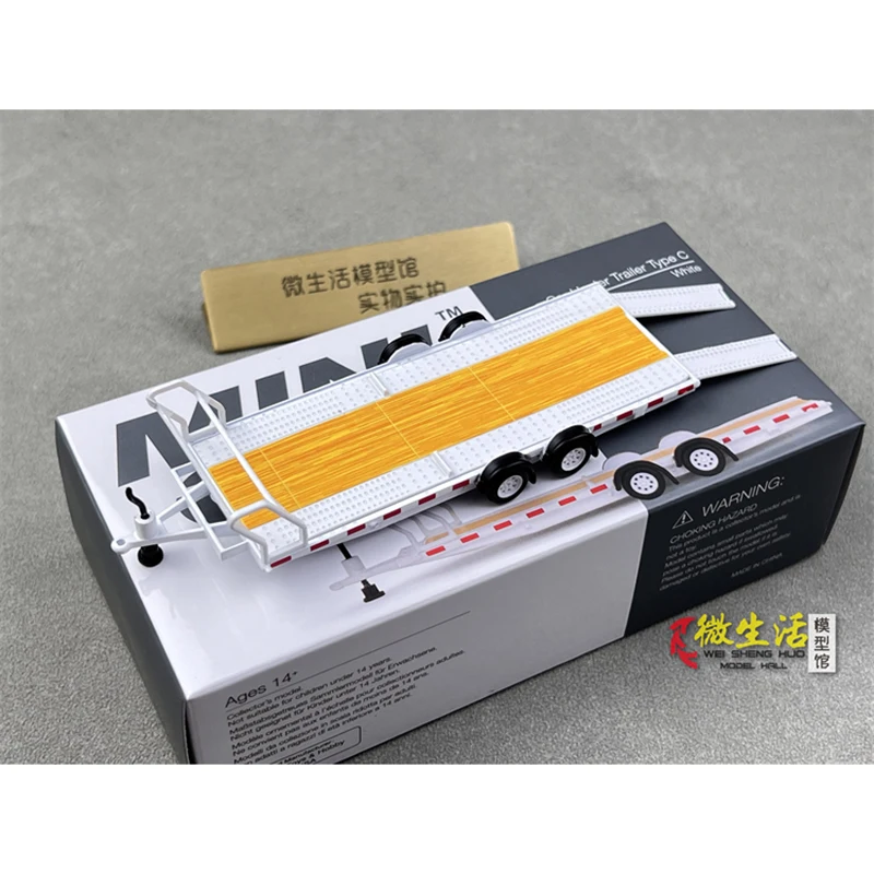 MINIGT 1:64 alloy model Trailer Car Hauler Trailer trailer model is 12cm long