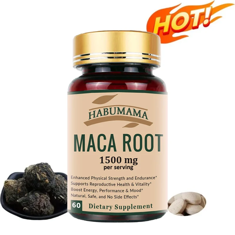 Organic Maca Root Black, Red, Yellow 1500 MG per Serving