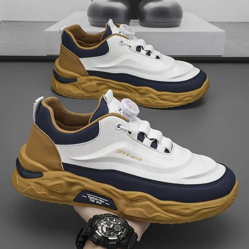 

Men's Running Shoes Male Thick Soles Wear-resistant Sneakers Men Autumn Anti-slip Leisure Walking Shoes Lace Up Soft Casual Shoe
