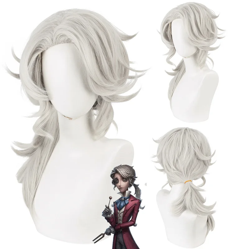 

Synthetic Ponytail Wig Cream Blonde Cosplay Hair Extension Heat Resistant Fiber Daily Party Costume