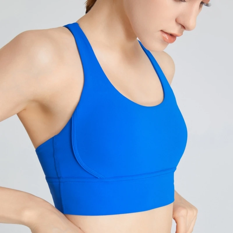 Sport Bra Women Gym Workout Top Cross Straps Yoga Clothes Crop Vest High Impact Fitness Bralette Push Up Running Tight Underwear