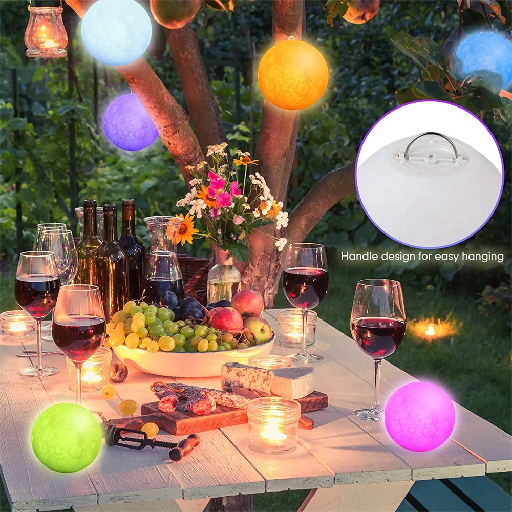 Imagem -05 - Floating Pool Lights Pond Ball Lights Usb Powered Impermeável Brilho Pool Balls Light com Gancho Rgb Float Outdoor Garden Lighting