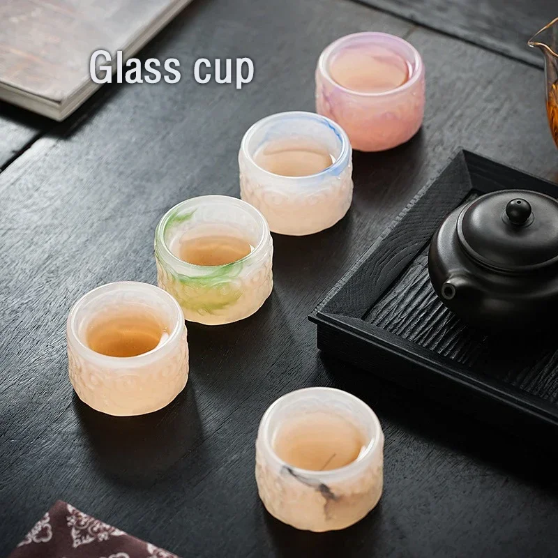 

Ceramic Glazed Tea Cup Mini Tea Bowl Chinese Kung Fu Teacup Espresso Coffee Cups Household Afternoon Teacups 1Pc