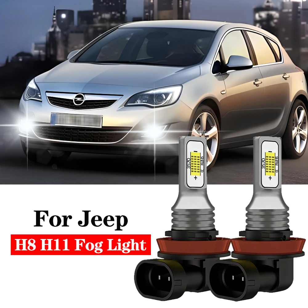 

BMTxms H8 H11 H16JP LED Car Fog Light Lamp 12V DRL Bulb For Opel Mokka X 2012-2019 Vivaro B 2015-2020 Astra J P10 2013 2014 2015