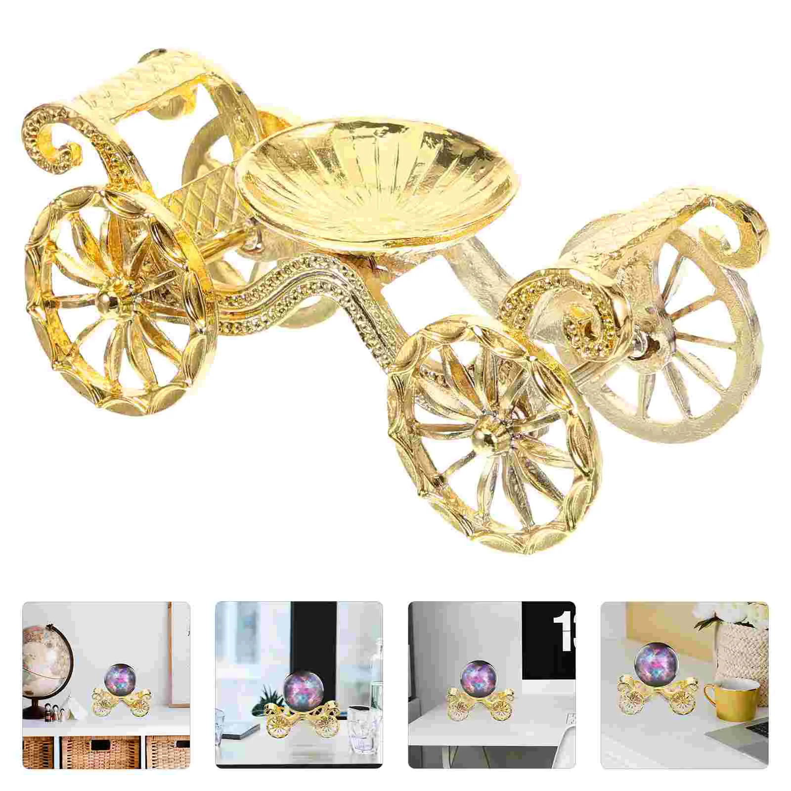 

Classic Car Ornaments Believe Bells Bulk Home Decor Decorative Ball Stand Crystal Holding Rack Sphere