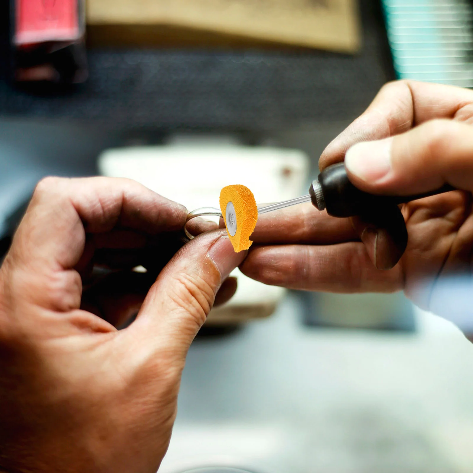 

50Pcs Rotary Tool Polishing Buffing Wheel Mini T-Shaped Scuff Pad Kit for Jewelry Watch Polishing Cleaning