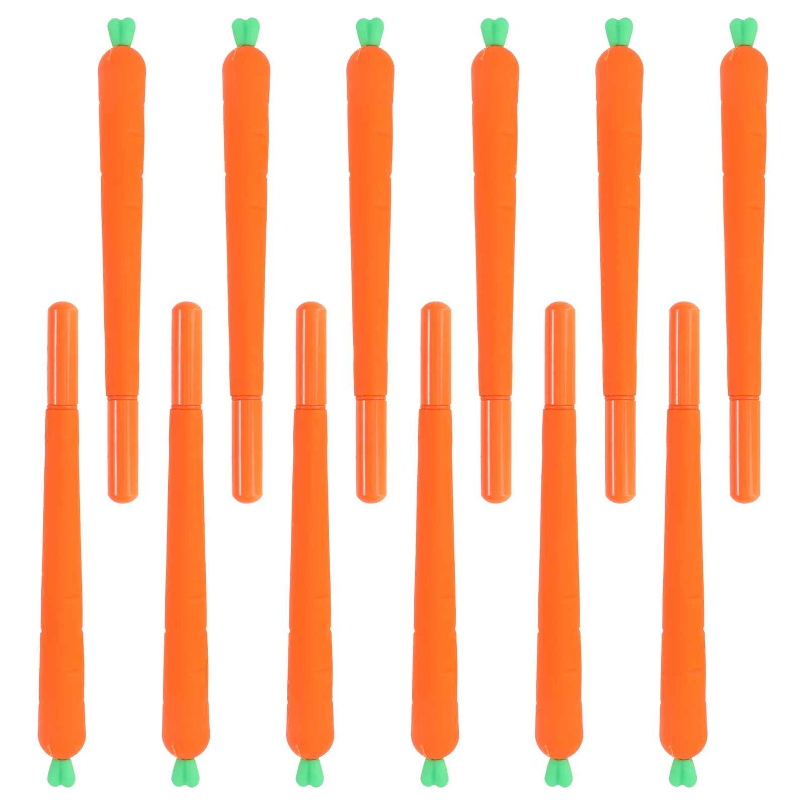 12 Pack Carrot Gel Ink Pen Silicone Pen Novelty for Office and School Supplies Gift for Kids