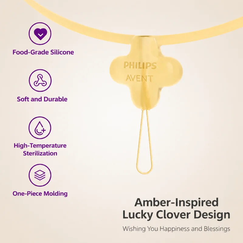 Avent Silicone Pacifier Anti-Drop Chain 51cm Food Grade Liquid Silicone Soother Holder Strap Boilable For Teether Spoon