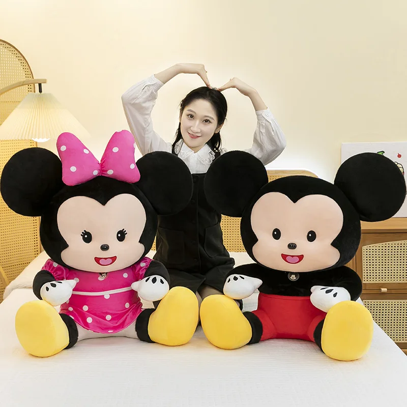 

37/47 см мягкая плюшевая игрушка с Микки и Минни Маус, мягкие куклы Микки и Минни, подушка, подарки на день рождения, свадьбу для детей