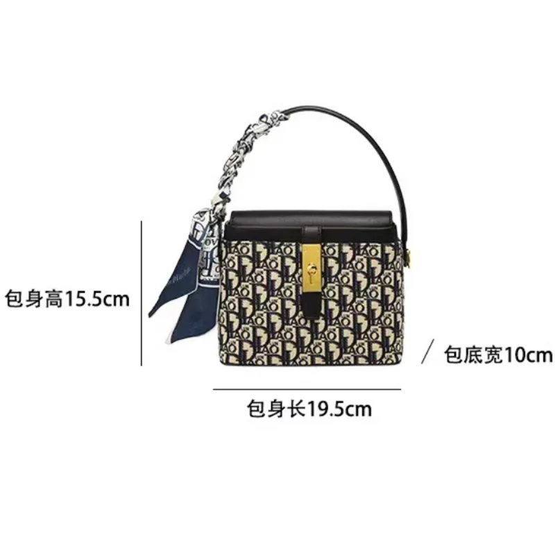 2024 Women\'s New Fashion Hundred Crossbody Retro Flap Shoulder Tote Small Square Bag Storage Bag