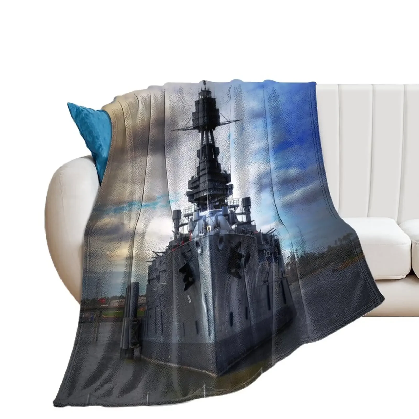 Battleship USS Texas Throw Blanket Single Summer Beddings Multi-Purpose Blankets