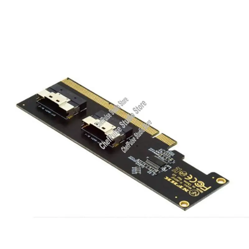 A68M-Pcie 4.0 X16 To 4 Ports Nvme-Compatible Expansion Card PCI-E Gen4/3 Slimsas 8I SFF8654 Graphics Card Adapter
