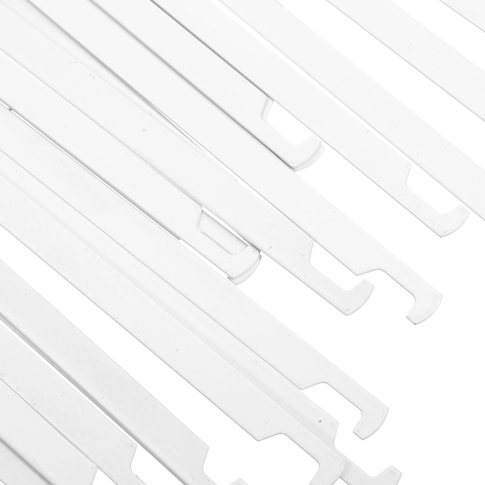 

20 Pcs Office Accessories Hanging Strips with Hook File Bars Clip Cabinet Folder Rails Divider White Rod Clips Drawer Hanger