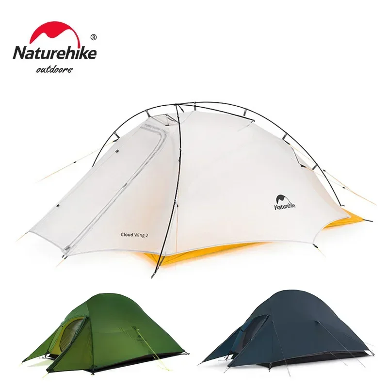 Camping Upgraded Cloud  2 Ultralight Tent Free Standing 20D Fabric Tents  2 Person With free Mat NH17T001-T Cycling jersey man