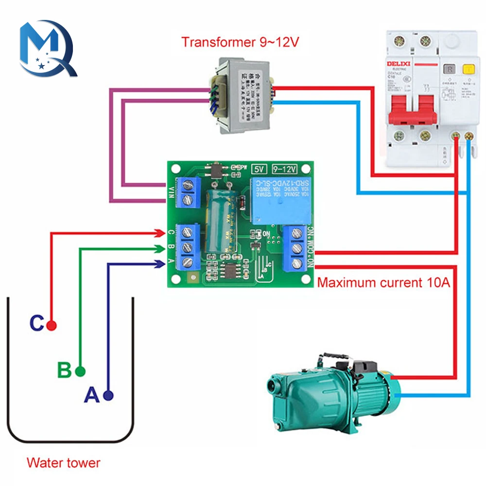 2 in 1 Pump Pour Water Automatic Controller DC 12V Liquid Level Sensor Switch Relay Module for Motor Fish tank Waterhouse Irriga