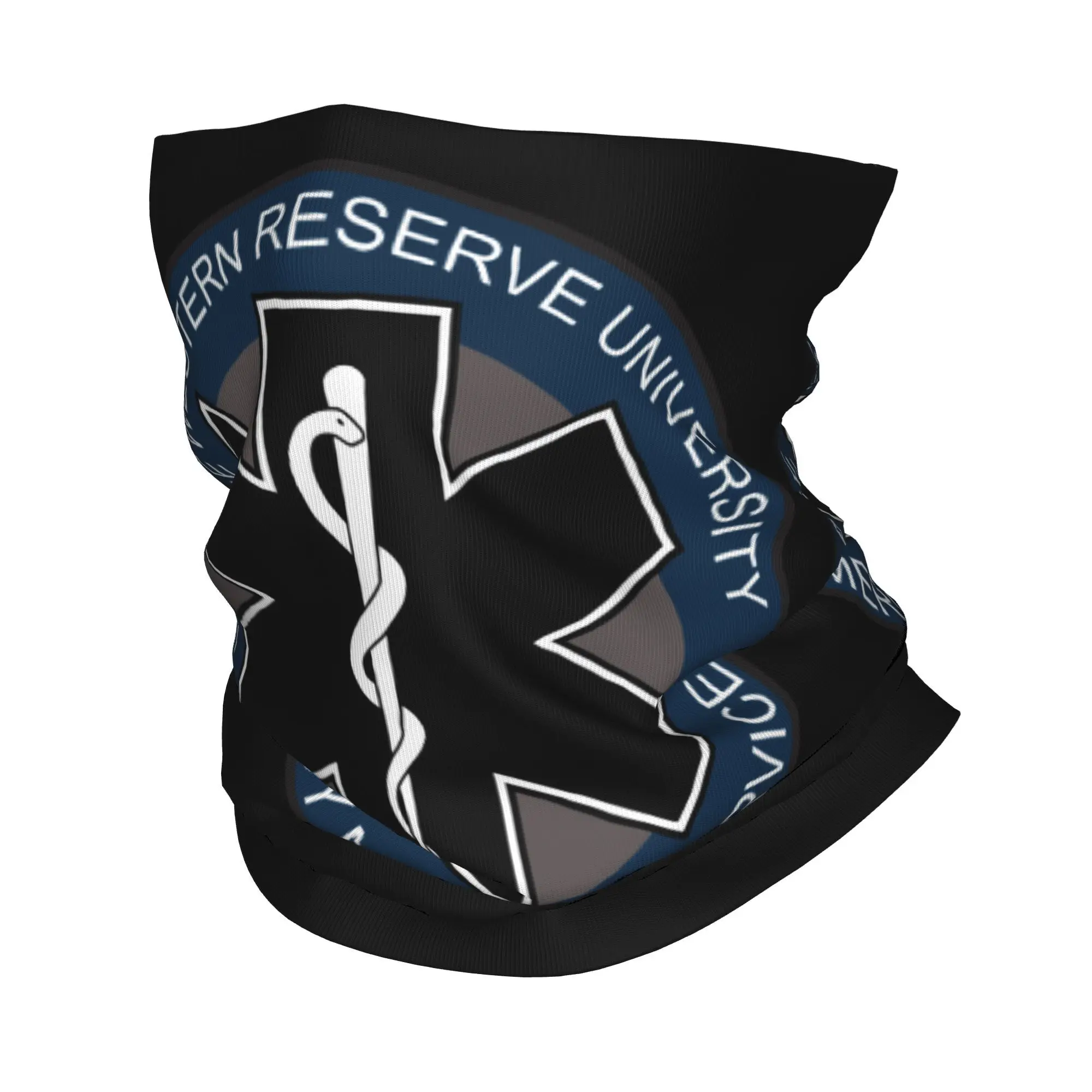 Custom Emt Star of Life Neck Gaiter Men Women UV Protection Winter Paramedic Health Care Bandana Scarf for Cycling