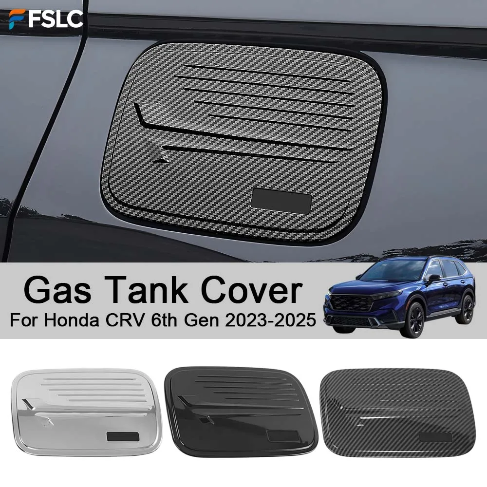 

Car Decoration Gas Tank Cover For Honda CRV 6th Gen 2023-2025 Silver Black Carbon Fiber Car Styling Upgrade Modify A Car