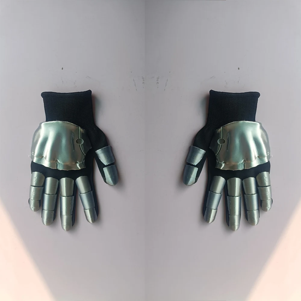 Cyberpunk Gloves, Cosplay Party Outfit, Mechanical Mecha Style Riding Gloves, 3D Printed, Hand Protection.