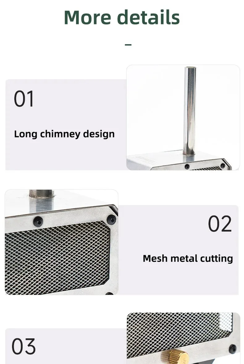 GOOUT STRINGHILL Mini-Holzofen für Outdoor-Camping, Räucherstäbchenhalter, Faltbarer Tragbarer Ofen, Desktop-Moskito-Räucherstäbchenbrenner für Zuhause – Detail 13