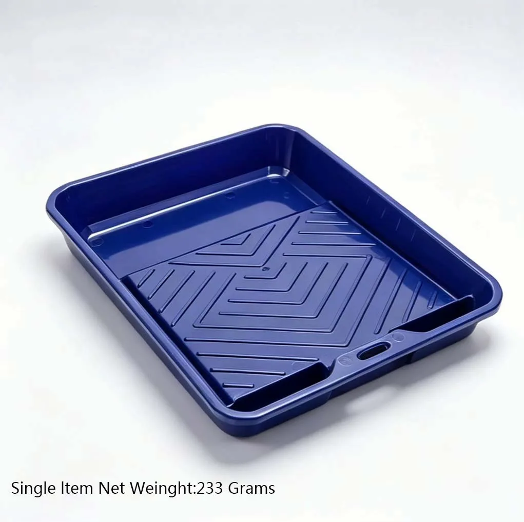 9-Inch Thickened Plastic-Coated Tray, Dedicated Roller Brush Paint Tray, Paint Mixing Tray, Painting Tool for Wall Decoration view 3