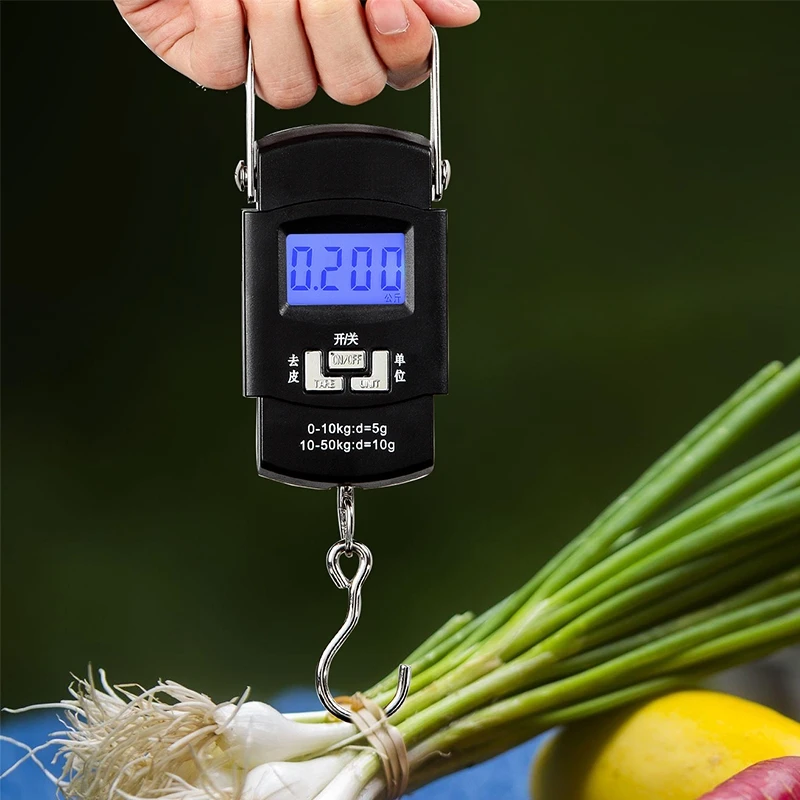 

F2 Black 50kg Portable Kitchen Measuring Scales LCD Digital Weighing Scale Home Measuring Tools and Scales Kitchens Accessories