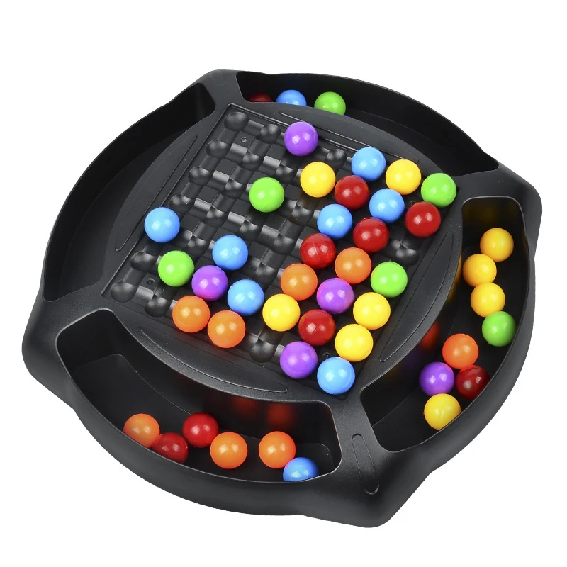 Juguete a juego de bolas de arcoíris para niños, Material seguro, juego de mesa con cuentas de colores de 48 piezas/80 piezas