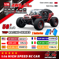 WLtoys 16101 4WD Remote Control Car With LED Off Road 4x4 RC 50KM/H High Speed Buggy Truck Super Desert Racing Toy Kids Adults