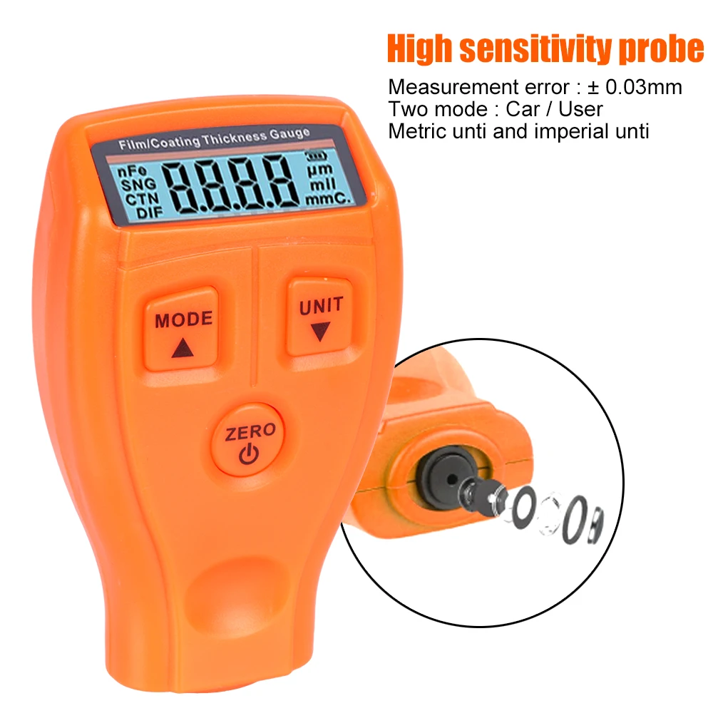 Samochodowa narzędzie testowe lakier samochodowy Tester grubości folia automatyczna miernik grubości powłoki powlekania miernik testowy ręcznego