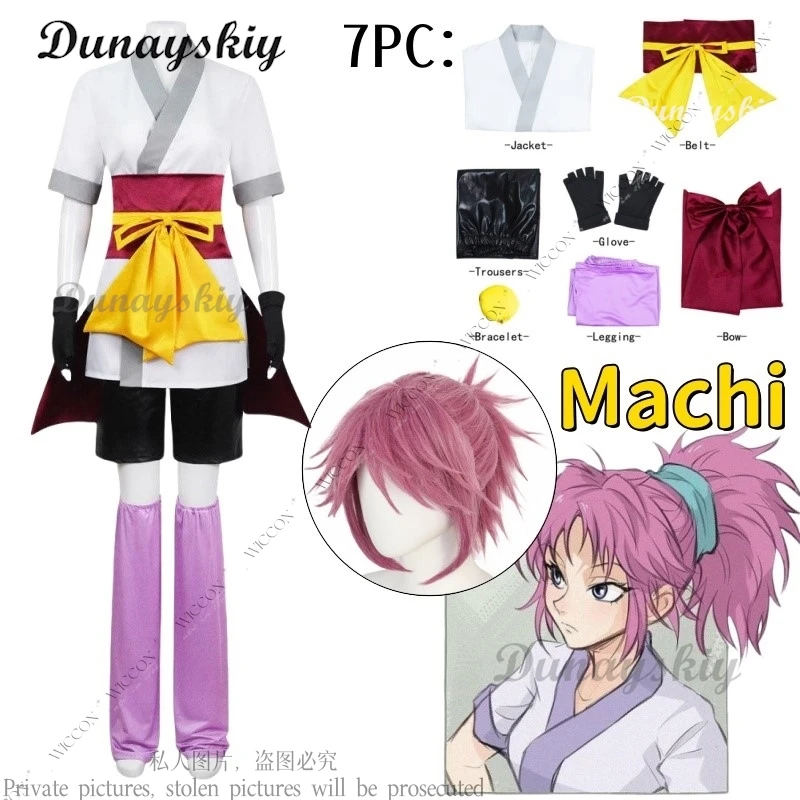 

Костюм Machi для японского аниме охотника, косплей парик, камахин, фиолетовый парик, фантомная труппа для женщин, карнавальный костюм на Хэллоуин