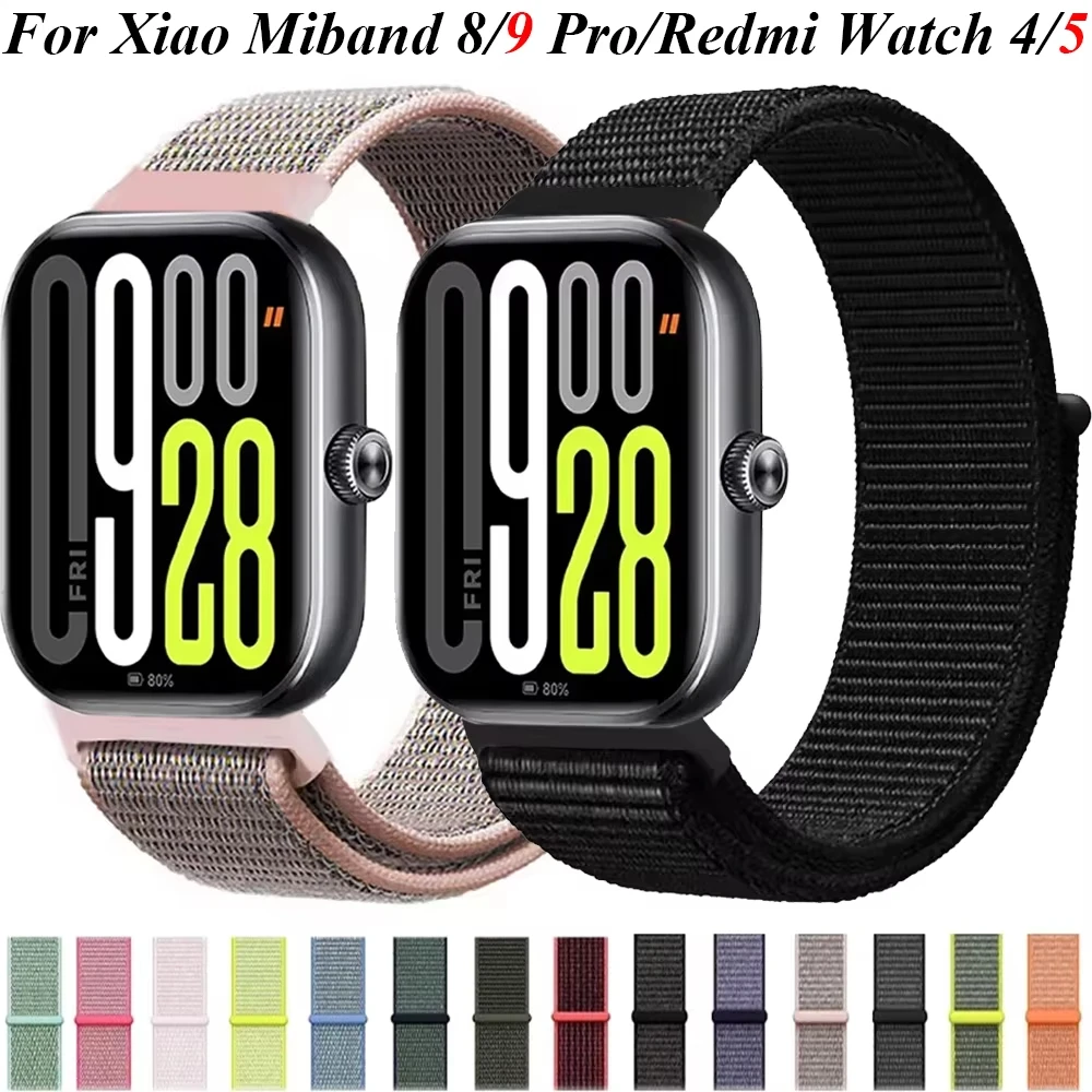 Bracelet en nylon tressé pour Redmi Watch 4-5-6, bracelet original Xiaomi Miband 8 Pro, bracelet en tissu pour Miband 9 Pro Correa