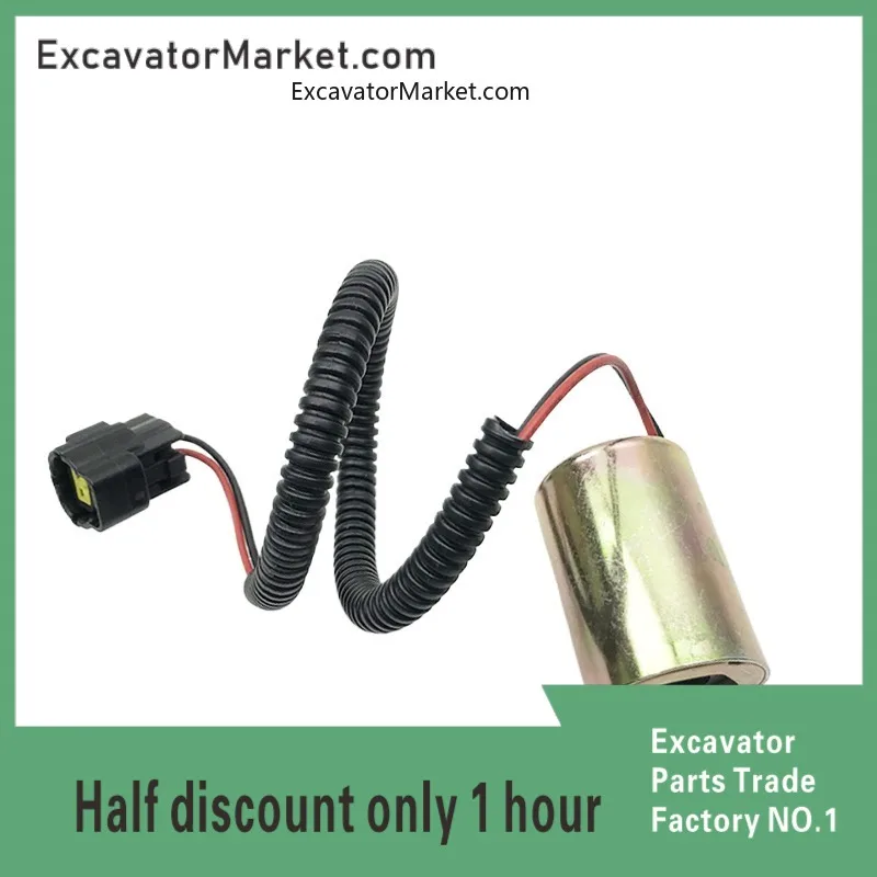 Dh 55 Excavator Dh60-5 60-7 Rotary Electromagnetic Valve Pilot Safety Lock Coil 12v 24v Excavator Accessories High Quality