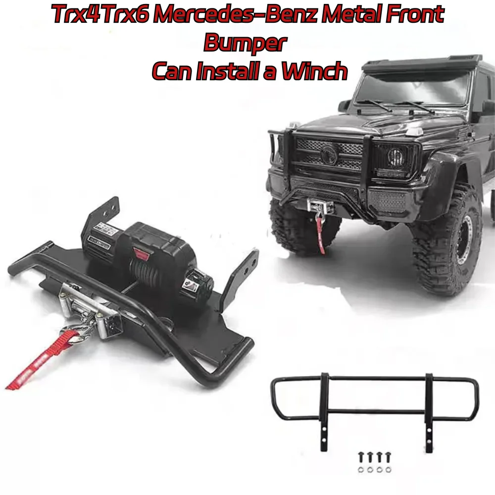 TRX-4 TRX-6 G63 G500 Universelle vordere obere und untere Stoßstangen aus Metall mit Windeninstallation