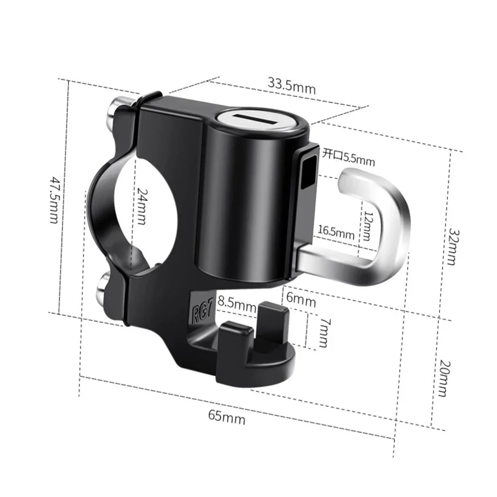 Anti-theft Helmet Lock Handlebar Mount Motorcycle Electric Motorbike Universal Security Metal Lock 22mm-26mm with Keys Set