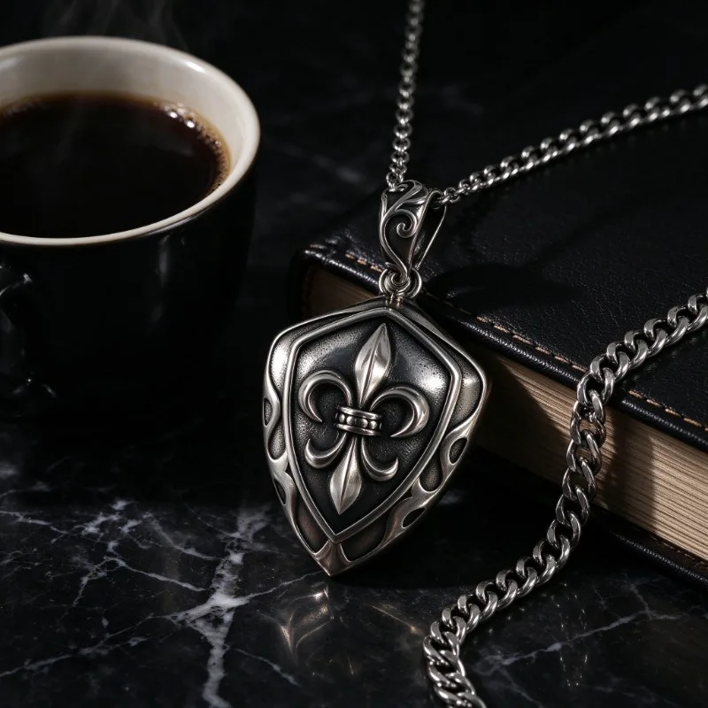 Retro Ornate Cross Charm Pendant, Gothic Punk Carved Pattern Metal Pendant, Unisex Hip Hop Street Jewelry, Trendy Dark Style Accessory for Daily Outfit, Great Present for Rock Fans and Gothic Enthusiasts