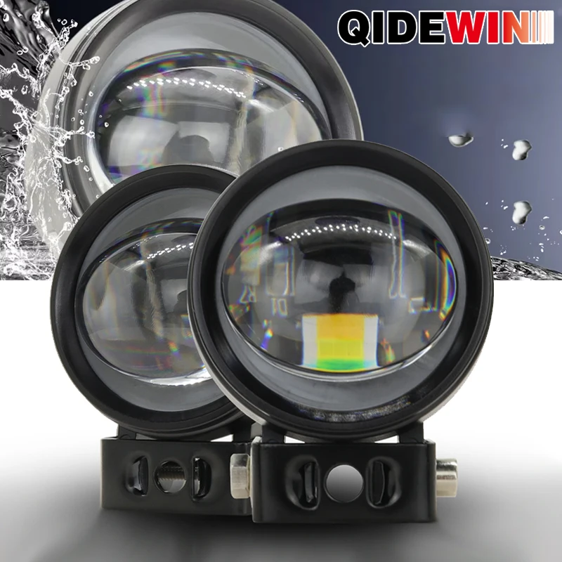 

New LED Motorcycle Headlights Mini Motorcycle Spotlights Fish Eye Lens 60W 6000K 6000LM Motorcycle Fog Light Universal Spotlamps