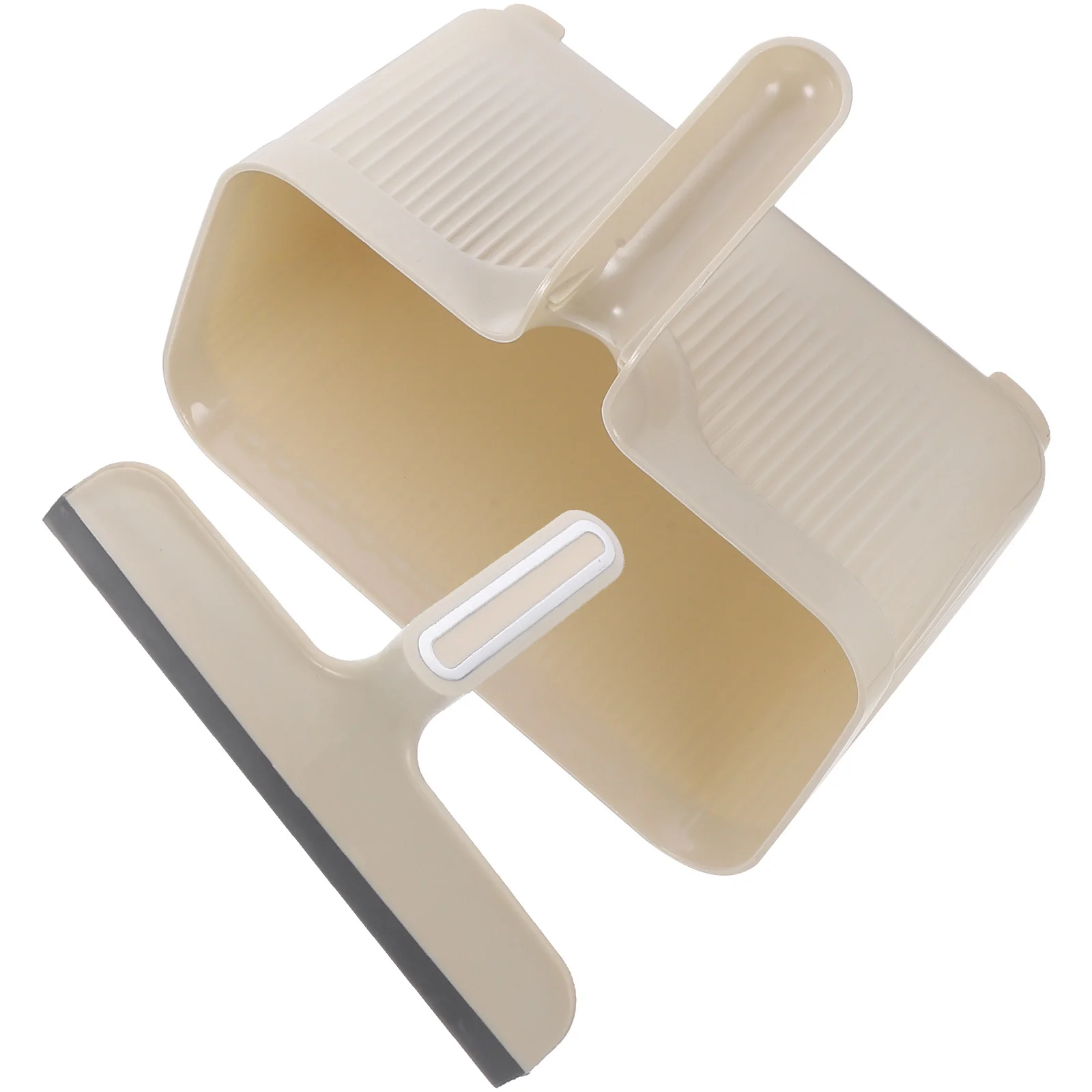 

Desktop Trash Bin Plastic Kitchen Garbage Container Style Home Office Waste Storage Bucket with Scraper