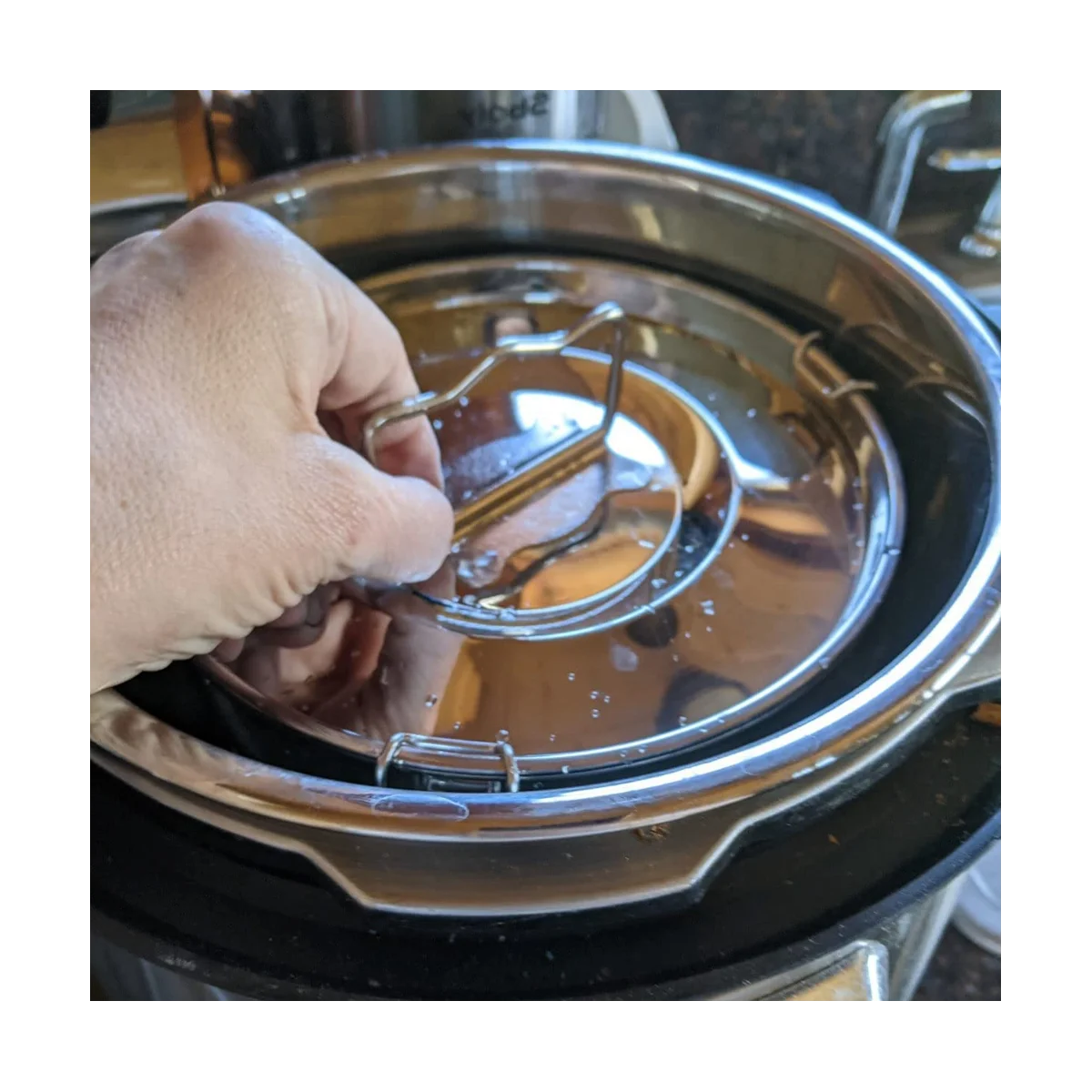 Flan Pan Flanera 몰드, 뚜껑이 달린 스테인리스 스틸 플랜 몰드, 6 쿼트 냄비