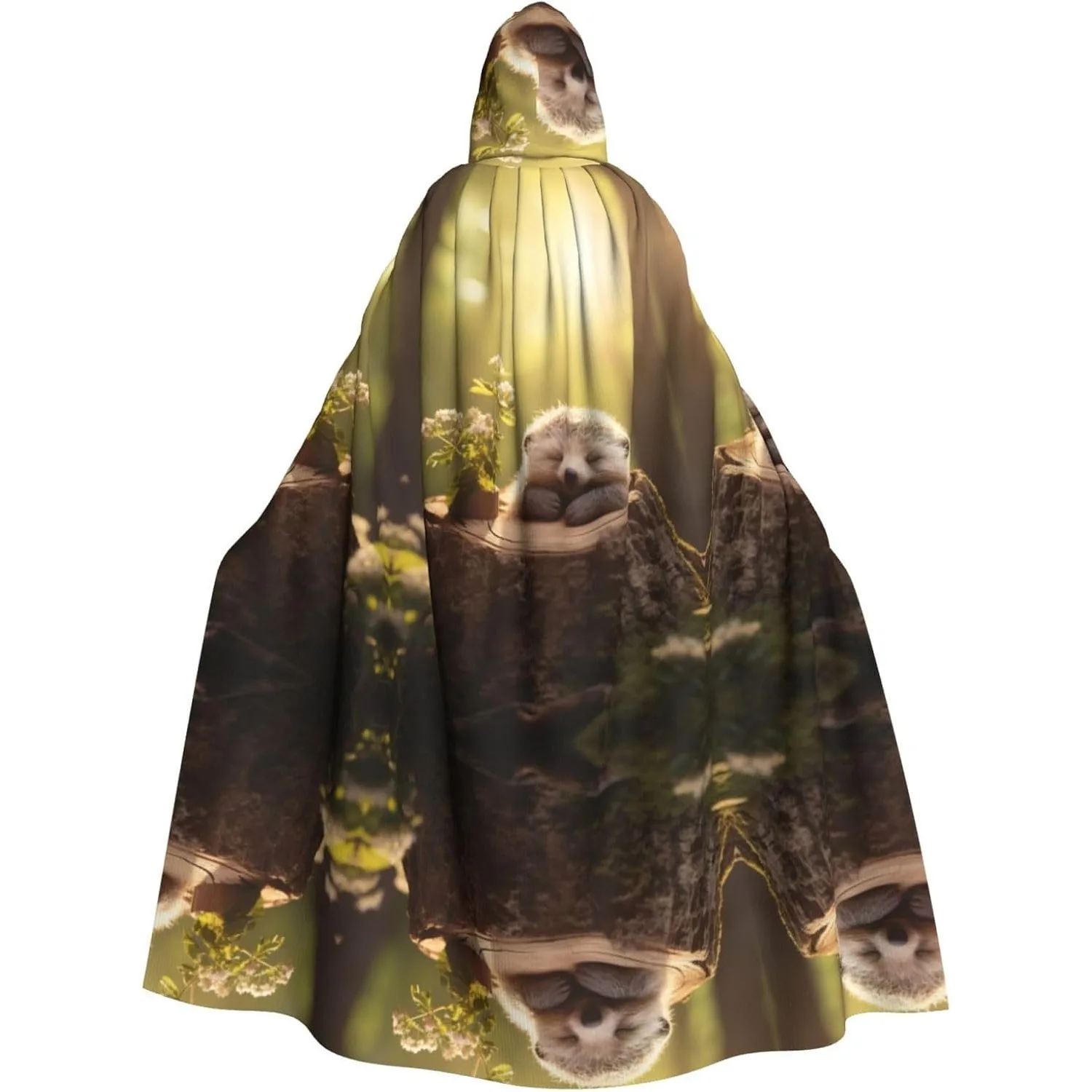 

Cute Sloth print Adult Hooded Cape Carnival Festival Cape Cosplay Robe Costume party Gothic Carnival