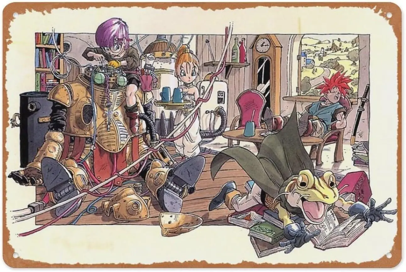 Y1,Retro Game Metal Sign - Chrono Trigger  Video Wall Art | Console Classic Decor for Gaming Dens