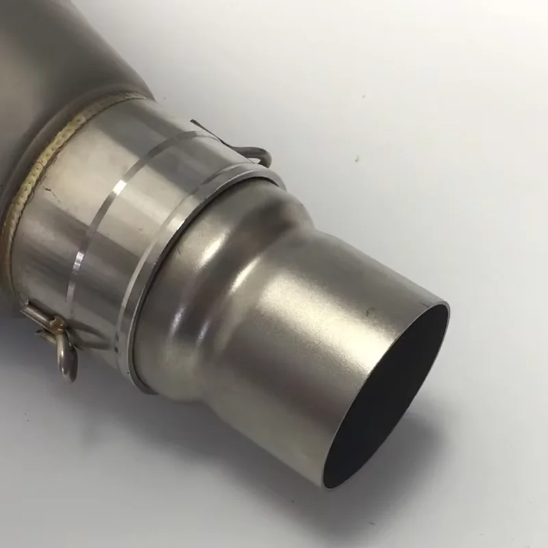 Stainless steel motorcycle exhaust pipe adapter 60mm to 51mm variable diameter connector