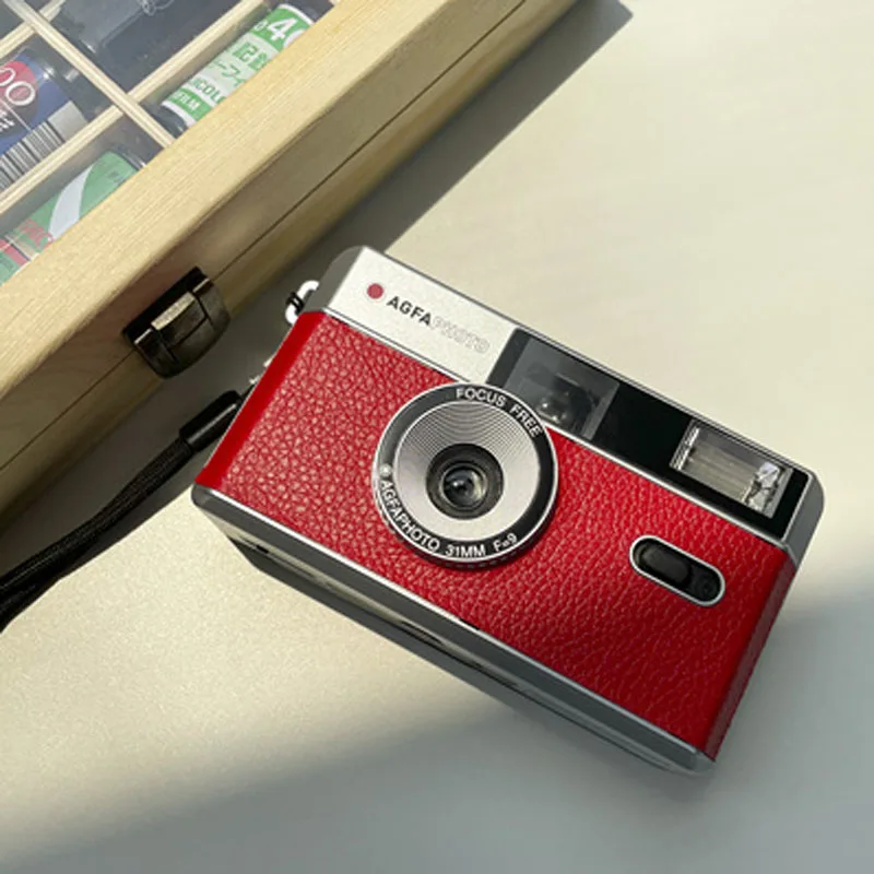 Nueva cámara Cassic New Agfa, cámara de película Retro no desechable, película Fool con Flash 135 puntos y cámara de película de disparo para viajes