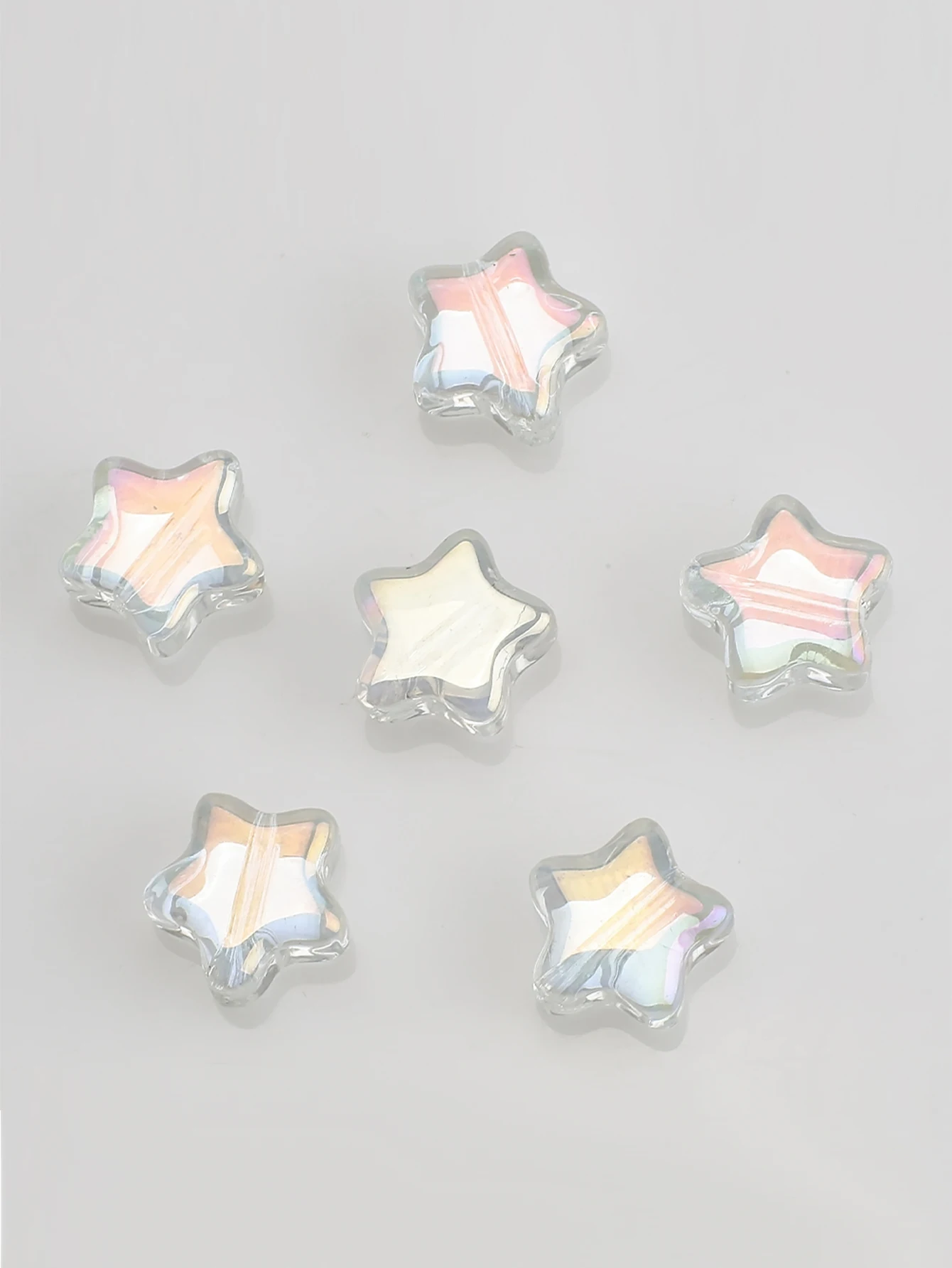 50 stks/partij Crystal Star Pendats 8mm Facet Glas Losse Kralen Handgemaakt Voor Sieraden DIY Maken Accessoires Groothandel In Bulk